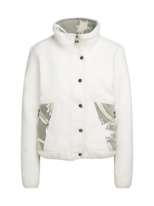 Foto van product elho Fleece jas 'Malmö' beige / grijs / wit