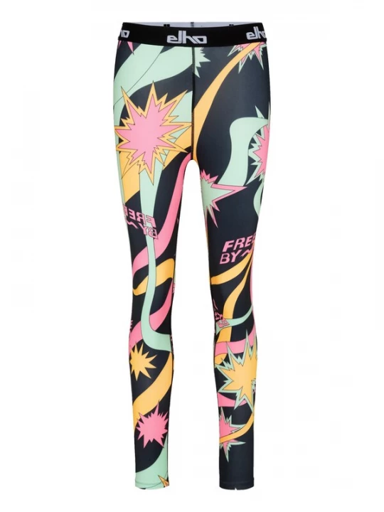 Foto van product elho Leggings 'VAIL' geel / lichtgroen / pink / zwart