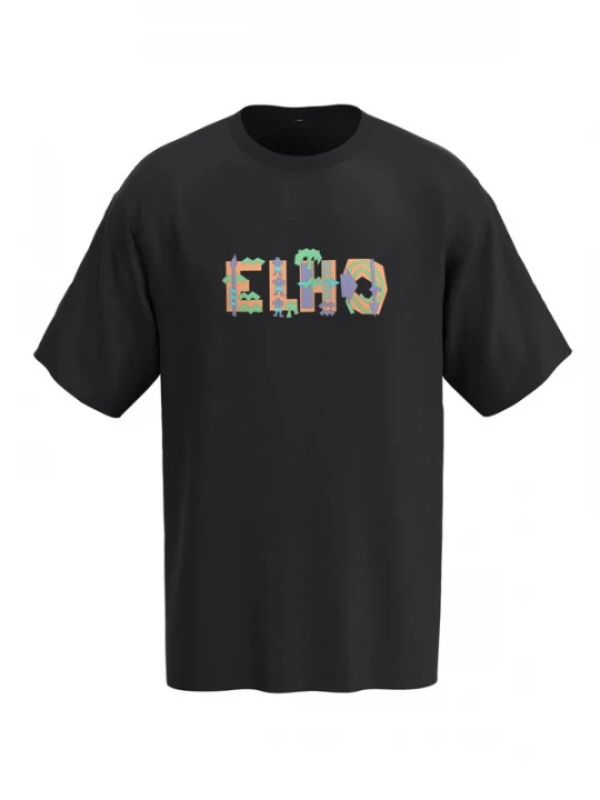 Foto van product elho Shirt 'Karibik' lichtgroen / lila / lichtoranje / zwart