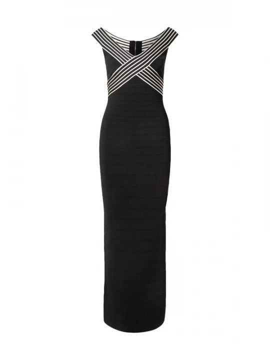 Foto van product Elisabetta Franchi Gebreide jurk zwart / wit