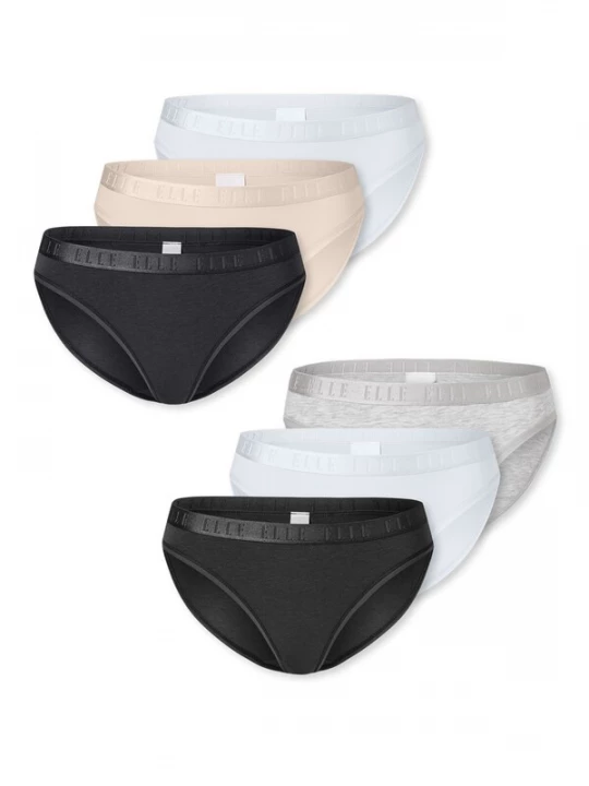 Foto van product ELLE Slip beige / grijs gemêleerd / zwart / wit