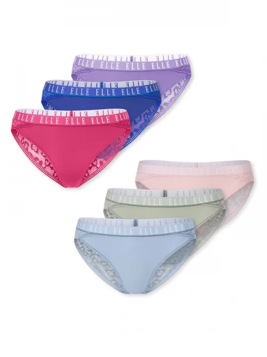 Foto van product ELLE Slip ' ELLE LACE ' gemengde kleuren