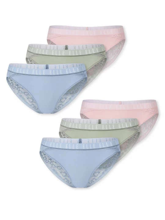 Foto van product ELLE Slip ' ELLE LACE ' gemengde kleuren