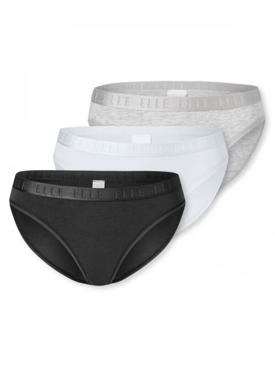 Foto van product ELLE Slip grijs gemêleerd / zwart / wit