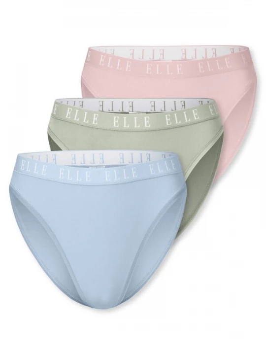 Foto van product ELLE Slip ' High Leg - ELLE LOGO ' gemengde kleuren