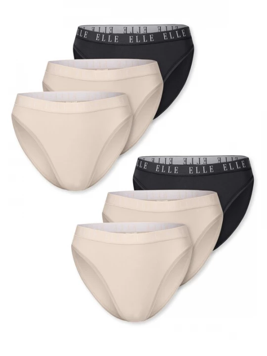 Foto van product ELLE Slip ' High Leg - ELLE LOGO ' gemengde kleuren