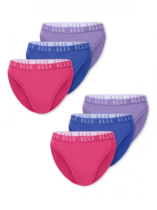 Foto van product ELLE Slip ' High Leg - ELLE LOGO ' gemengde kleuren