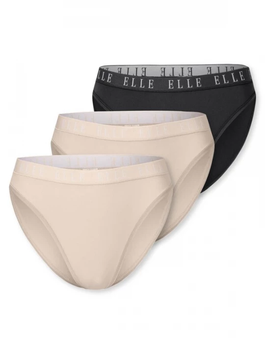 Foto van product ELLE Slip ' High Leg - ELLE LOGO ' gemengde kleuren