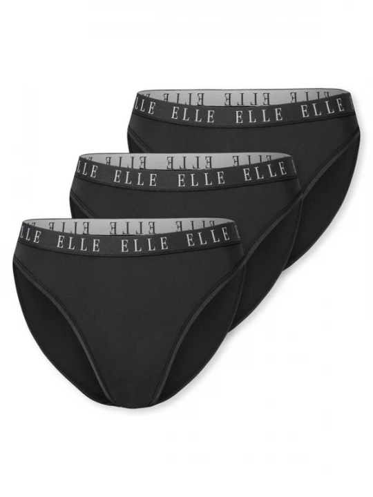 Foto van product ELLE Slip ' High Leg - ELLE LOGO ' zwart