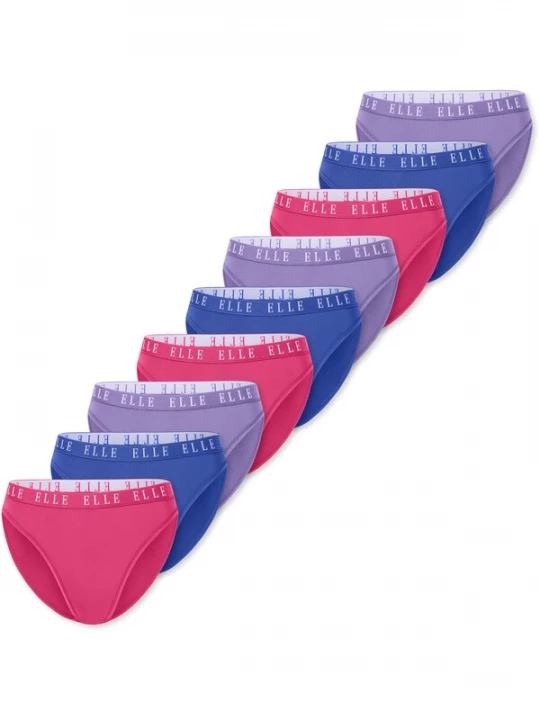 Foto van product ELLE Slip ' High Leg Logo ' blauw / sering / bessen