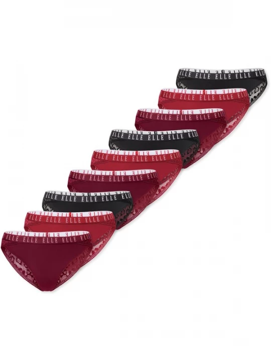 Foto van product ELLE Slip ' Lace ' rood / bordeaux / zwart