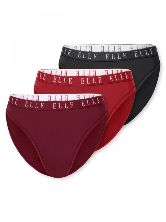 Foto van product ELLE Slip ' Logo ' rood / bordeaux / zwart
