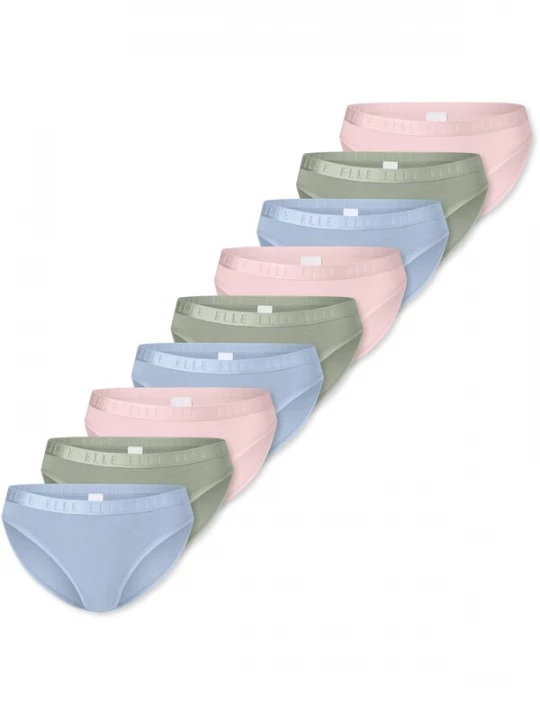 Foto van product ELLE Slip ' Super Soft ' lichtblauw / kaki / lichtroze