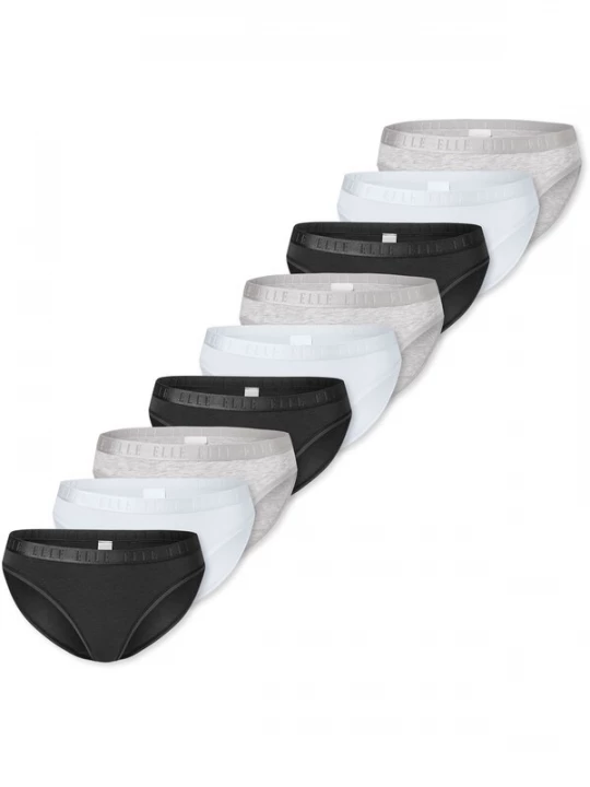 Foto van product ELLE Slip ' Super Soft ' zwart / wit / wit gemêleerd