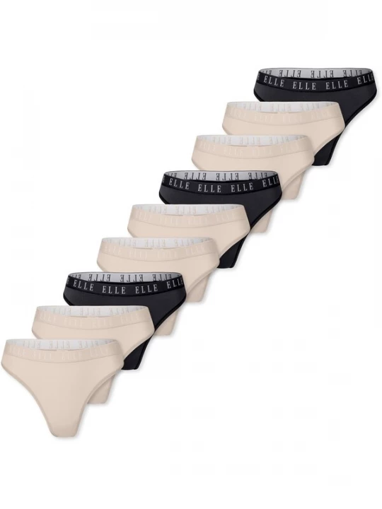 Foto van product ELLE String ' Logo ' beige / zwart