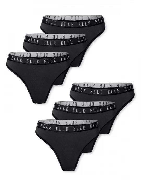 Foto van product ELLE String ' Thong - ELLE LOGO ' zwart