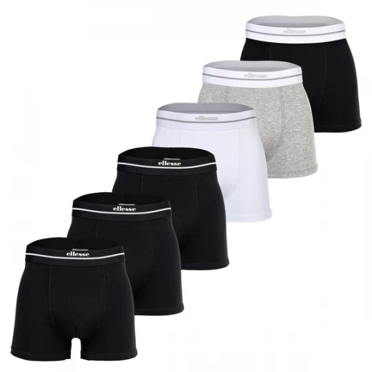 Foto van product ELLESSE Boxershorts 'Ambria' lichtgrijs / zwart / wit
