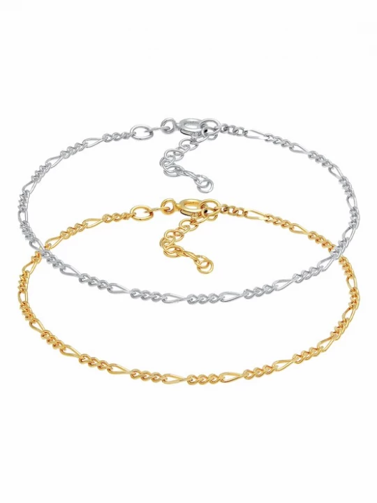 Foto van product ELLI Armband 'Figaro' goud / zilver