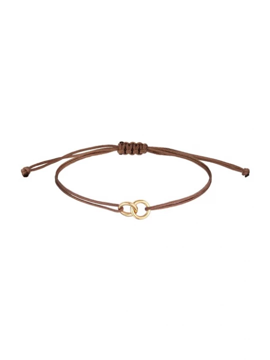 Foto van product ELLI Armband 'Geo' bruin / goud