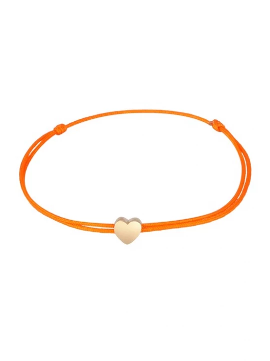 Foto van product ELLI Armband 'Herz' goud / oranje
