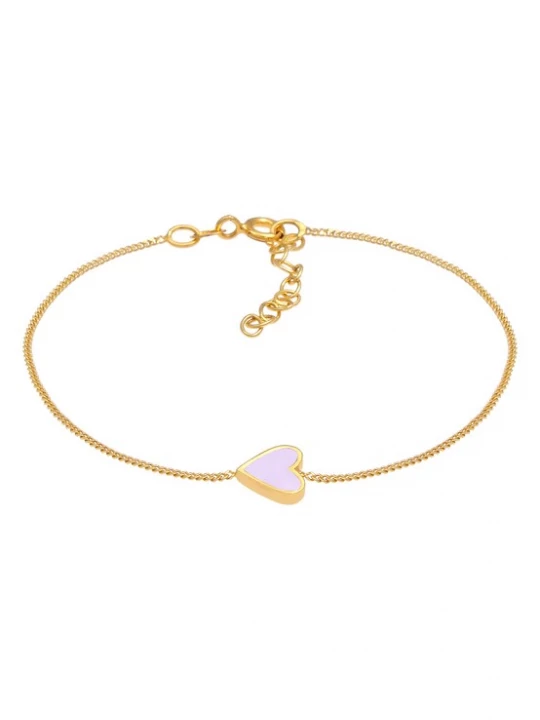 Foto van product ELLI Armband 'Herz' goud / pastelroze