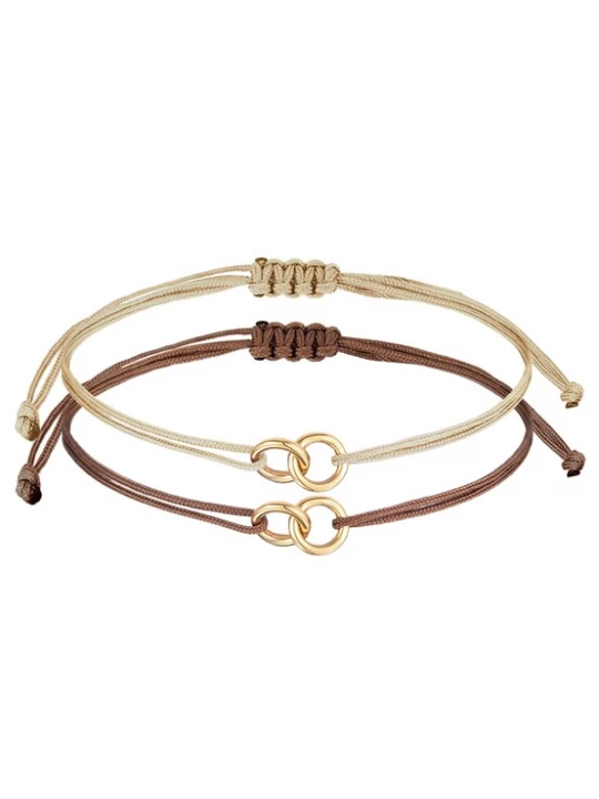 Foto van product ELLI Armband 'Infinity' bruin / cappuccino / goud