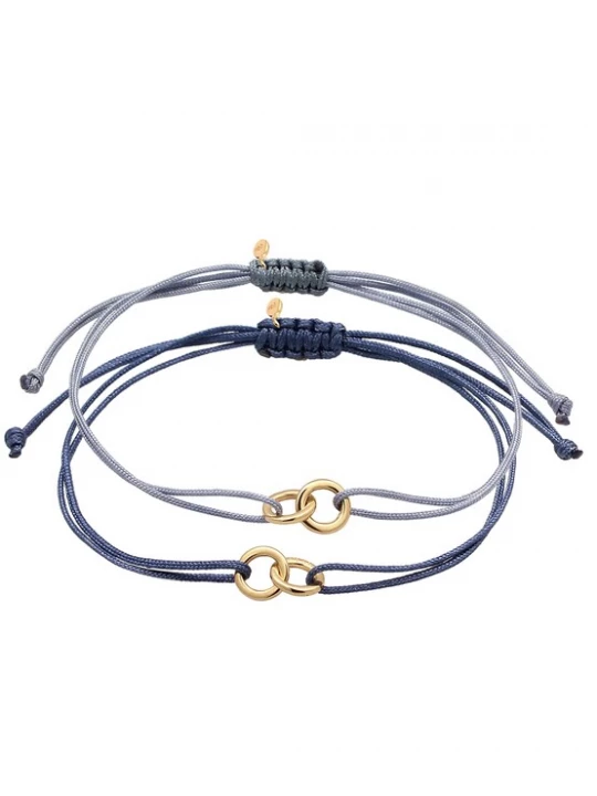 Foto van product ELLI Armband 'Infinity' donkerblauw / pastellila