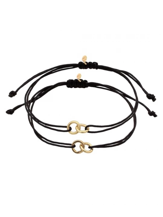 Foto van product ELLI Armband 'Infinity' goud / zwart