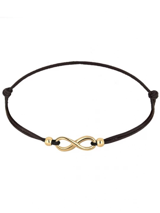 Foto van product ELLI Armband 'Infinity' goud / zwart