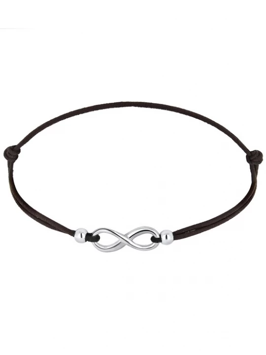 Foto van product ELLI Armband 'Infinity' zwart / zilver