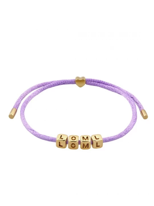 Foto van product ELLI Armband 'Love of my Life' goud / lichtlila