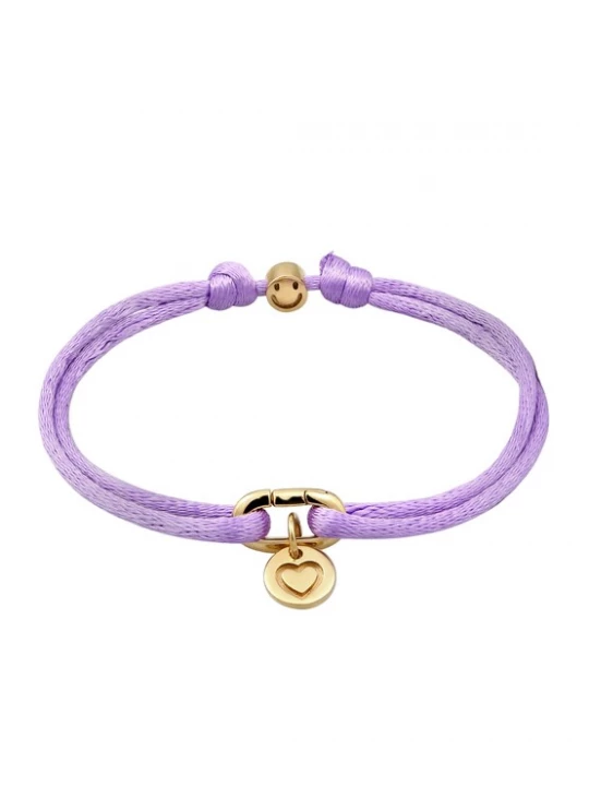 Foto van product ELLI Armband 'Satin Heart' lavendel