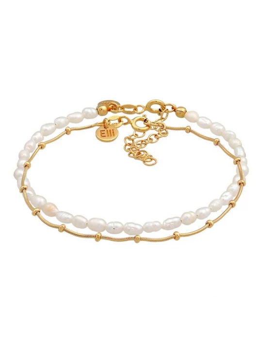 Foto van product ELLI PREMIUM Armband goud / parelwit