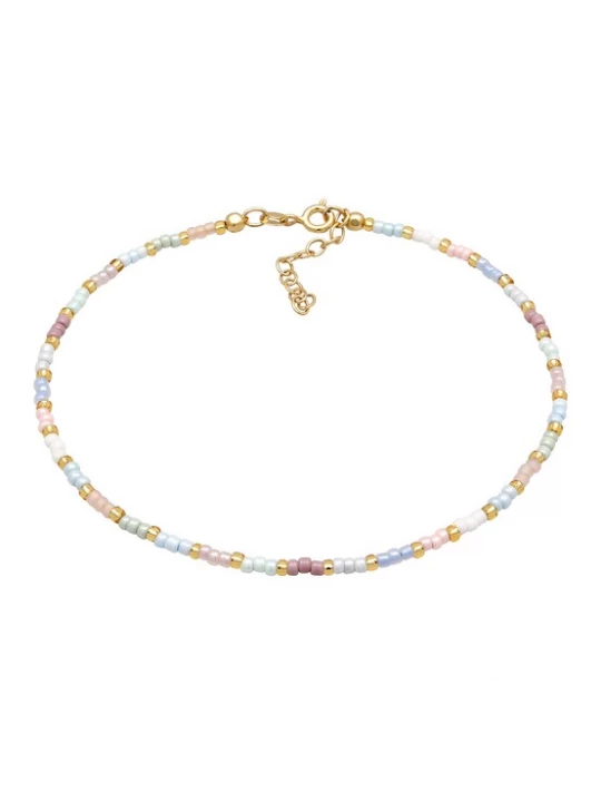 Foto van product ELLI Voetsieraden blauw / goud / pink / wit