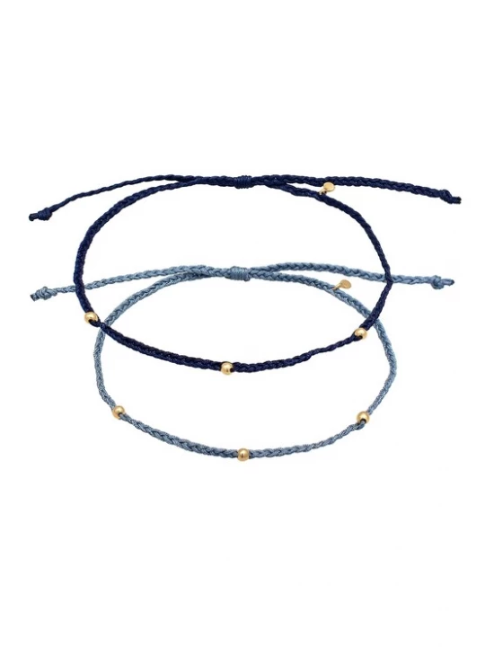 Foto van product ELLI Voetsieraden 'Boho' lichtblauw / donkerblauw / goud