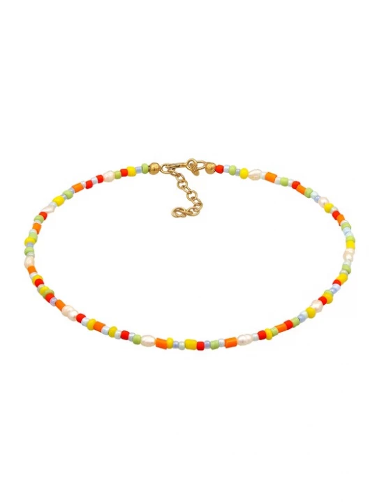 Foto van product ELLI Voetsieraden lichtblauw / goud / vuurrood / parelwit