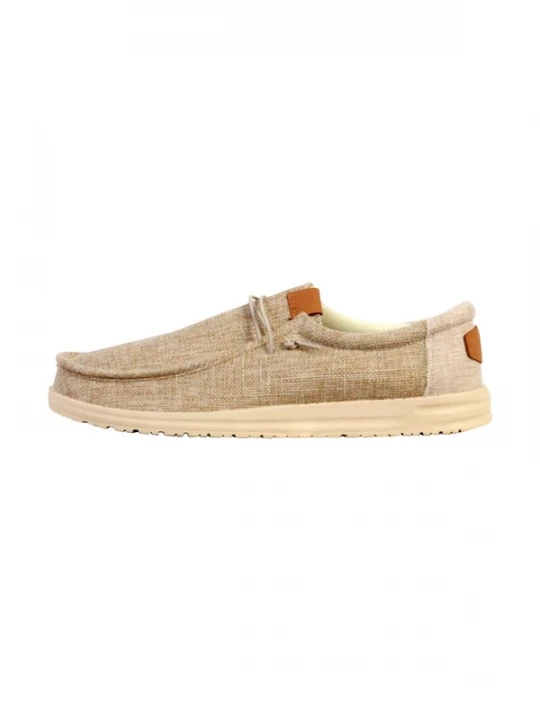 Foto van product Elong Instappers 'Niedriger Mokassin mit Schnürung' beige gemêleerd
