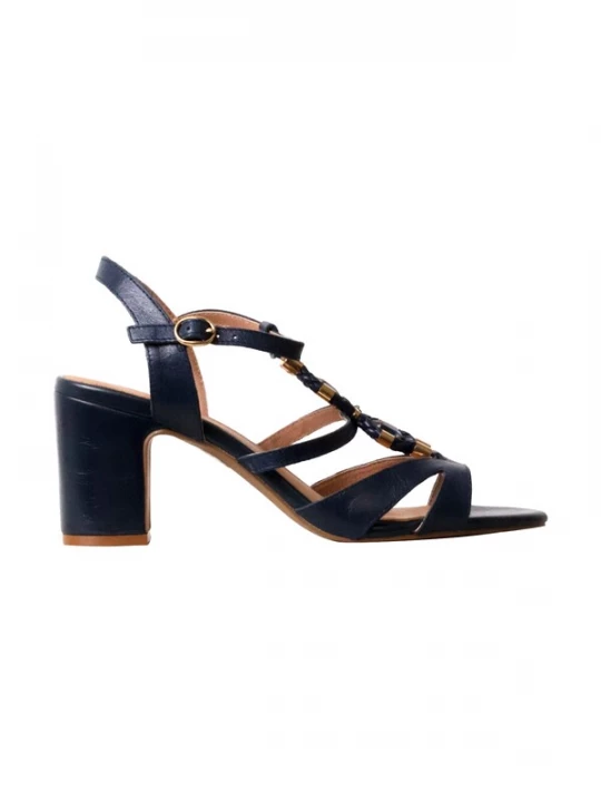 Foto van product Emilie Karston Sandaal 'Sandalen mit Absatz aus Victoire-Leder' marine