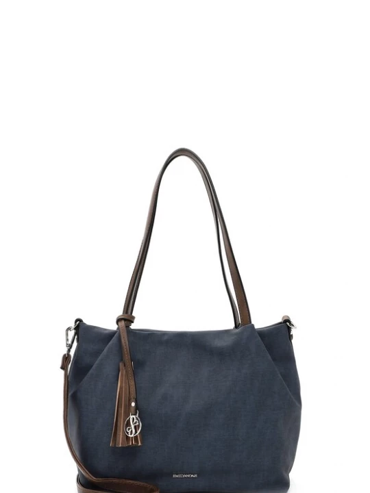 Foto van product Emily & Noah Shopper 'Elke' donkerblauw / bruin