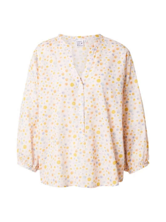 Foto van product Emily Van Den Bergh Blouse ecru / pastelblauw / geel