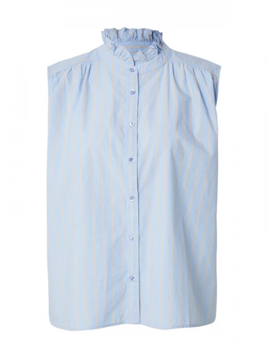 Foto van product Emily Van Den Bergh Blouse sand / lichtblauw