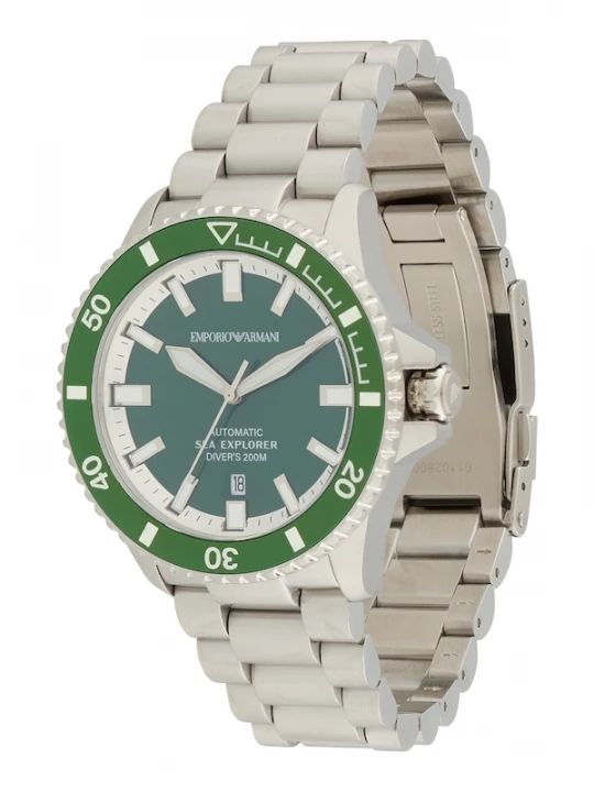 Foto van product Emporio Armani Analoog horloge groen / petrol / zilver