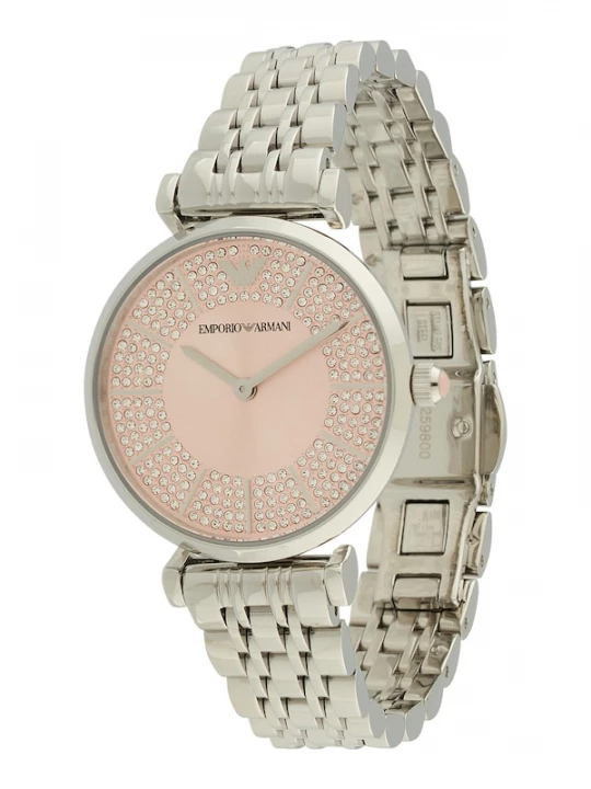 Foto van product Emporio Armani Analoog horloge rosé / zilver / transparant