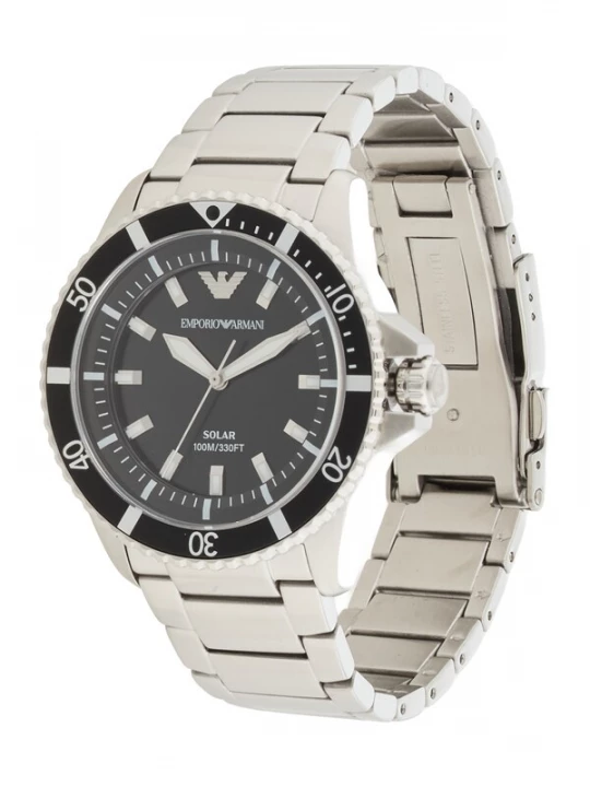Foto van product Emporio Armani Analoog horloge 'WORLD EXPLORER' zwart / zilver