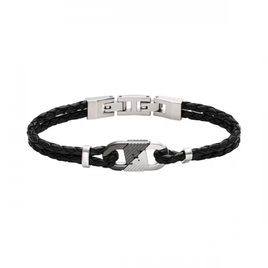 Foto van product Emporio Armani Armband zwart / zilver