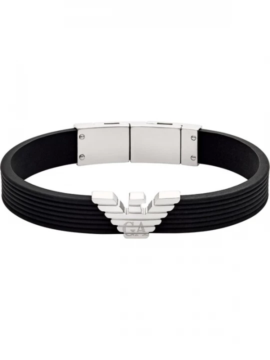 Foto van product Emporio Armani Armband zwart / zilver