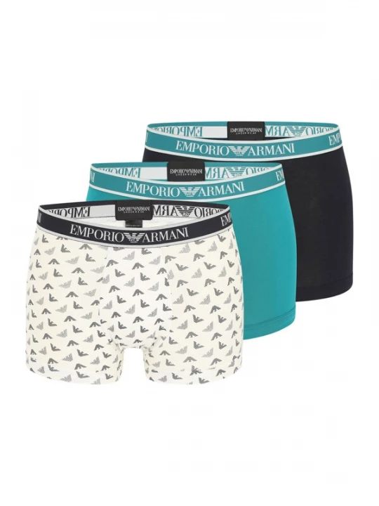 Foto van product Emporio Armani Boxershorts ecru / petrol / zwart