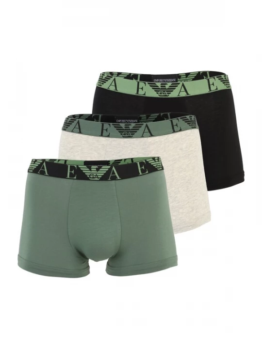 Foto van product Emporio Armani Boxershorts lichtgrijs / olijfgroen / zwart