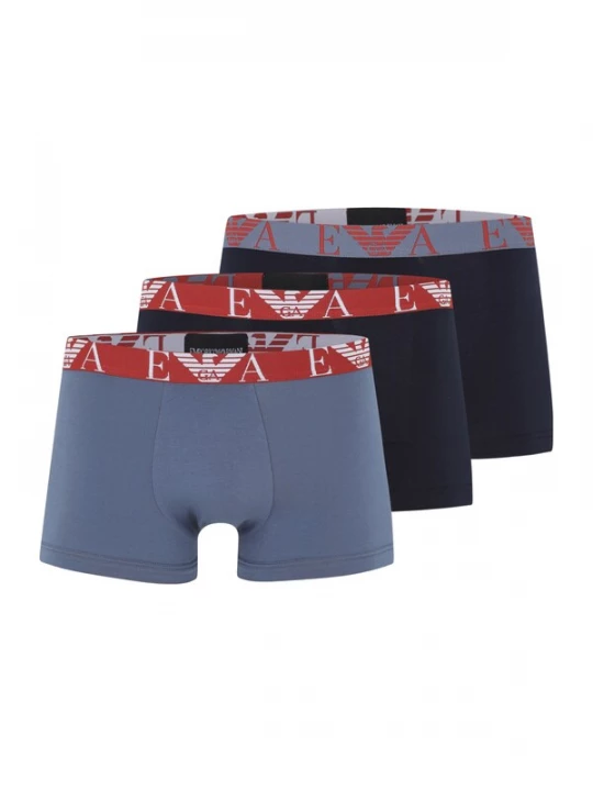 Foto van product Emporio Armani Boxershorts marine / saffier / wijnrood / wit