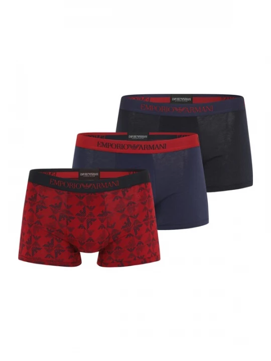 Foto van product Emporio Armani Boxershorts navy / cranberry / zwart